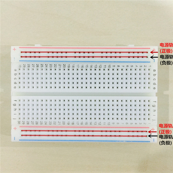 面包板电源轨